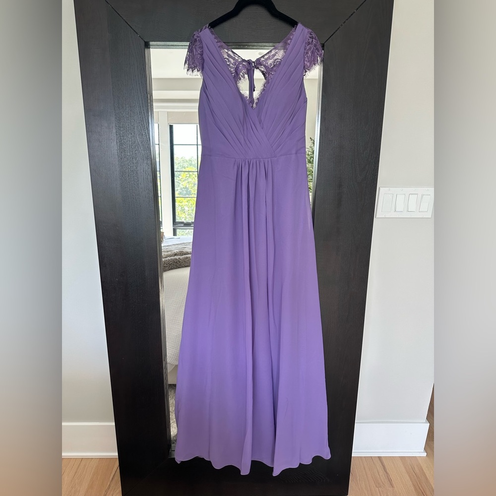🆕JJ’s House Tahiti (lilac) Bridesmaid Dress, size 6, floor length, chiffon/lace
